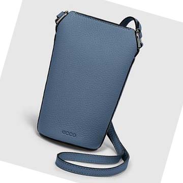 Men's Ecco Textureblock Pot Bags Blue | SG 701FDN